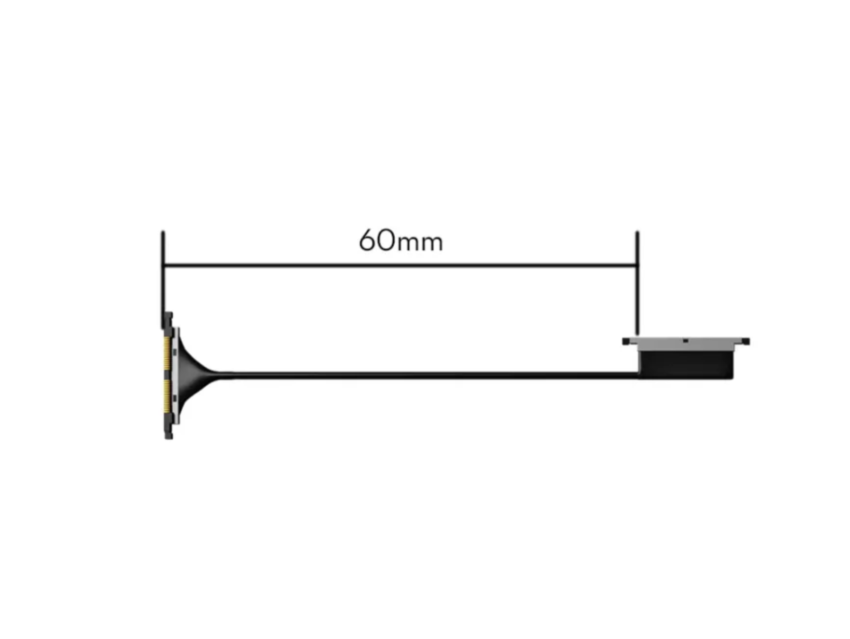 O4 pro cable-60 Flywoo flexible DJI O3 / O4 / O4 PRO Coaxial Cable 60mm - Image 1